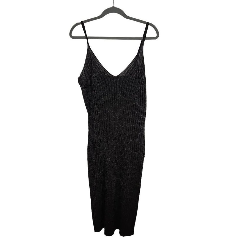NWT Almost Famous Ribbed Bodycon Dress in Black Size 3X